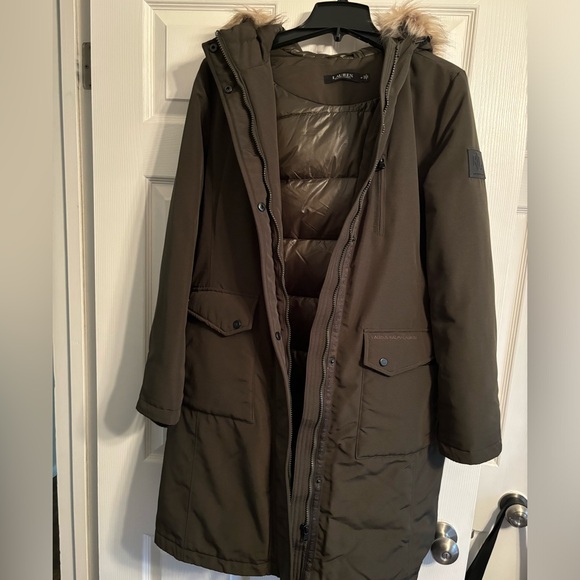 Ralph Lauren Fur Trim Winter Jacket - Picture 6 of 12